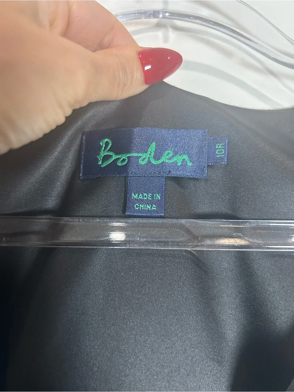 Boden Silk Dress Sz 10R Black Sleeveless MIDI V-Neck Fit & Flare Cocktail Party